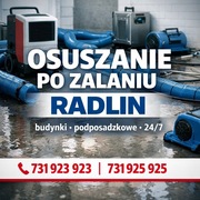 Osuszanie po zalaniu – Radlin | budynki | 24/7