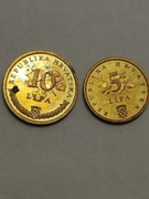 Sprzedam 2 monety Chorwacja 10 lip 1999r. i 5 lip 1997r. stan dobry