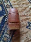 Figurka beczka ozdoba drewno brązowa 5 cm 