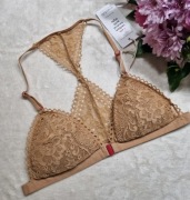 Scandale eco lingerie biustonosz braletka koronka, beżowy rozmiar M NOWY