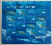 Ascension 2008  FAUNA Mi 1033-36 rekin  ryba  arkusz czysty ideał 
