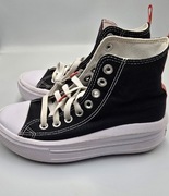Converse Chuck Taylor platform czarne, tampki