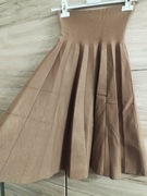 Sukienka beż/karmel sweterkowa 