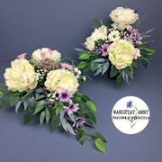 WARSZTAT ANNY  komplet nagrobny  stroik na cmentarz  bukiet piwonie