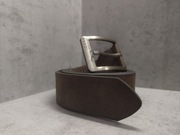 Pas z ekoskóry brązowy 