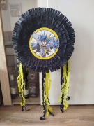 Piniata Batman czarna z tasiemkami czarno żółtymi 