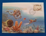 Koperta numizmatyczna Cayman Islands 10 cents 1987