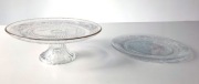 Patera na nodze i talerz 25 cm KRYSZTAŁ