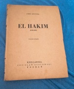 Antyk Książka John Knittel El Hakim Lekarz wydanie z 1946r.