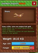 Grow a Garden GiantBean Dragonfly