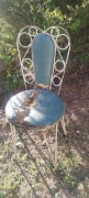 Krzesło metalowe PRL ogrodowe