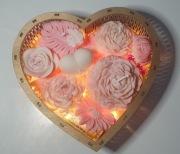 Flowerbox świece sojowe z LEDami 