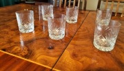 GENUINE HAND CUT ZAWIERCIE 24% LEAD CRYSTAL 6 szklanek do wody/whiskey