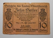 Banknot zastępczy Notgeld 10 Heller Austria