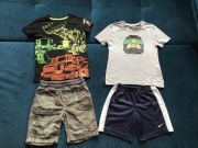 Zestaw spodenki i koszulki w rozmiarze 110/116, stan bardzo dobry
