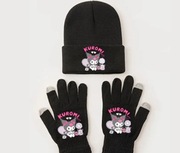 Nowy komplet Czapka Kuromi i rękawiczki Nowość 