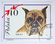 Usterka druku. Znaczek Fi 1228, kasowany.