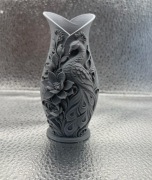Wazon Dekoracyjny – Motyw Pawia i Kwiatów (Druk 3D) Na Sztuczne Kwiatki