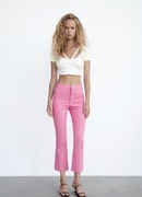 ZARA spodnie różowe wysoki stan Ostatnia sztuka