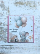 Urodzinowa kartka dziecięca słonik 