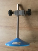 stary statyw laboratoryjny stojak na szerokiej stopce prod. Poznań PRL