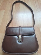 Gucci italy vintage brązowa skórzana listonoszka