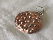 Zawieszka miedziana - Połączenie miedzi i srebra art.jewellery