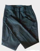 ZARA CZARNE SPODNIE ELEGANCKIE W BIAŁE KROPKI MATERIAŁOWE 36 S