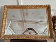 BAROKOWE LUSTRO W RAMIE ALABASTROWO - DREWNIANEJ