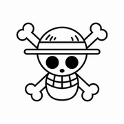 Naklejka One Piece Słomkowy Kapelusz – Kolor Czarny