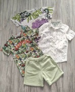 Zestaw t-shirty koszula krótkie spodenki ZARA*REPORTER*C&A*SMYK 134