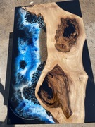 Blat z morską falą i żywica 