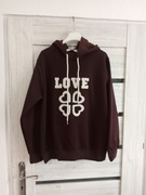 Bluza na misiu czekoladowa 4 serca, bawełniana T228