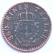 Moneta 1 fenig Prusy 1860 rok