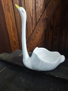 Ceramiczna figurka doniczka łabędz Vintage