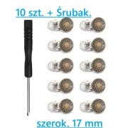 Guziki do dżinsów zestaw naprawczy. 10 szt. 17 mm