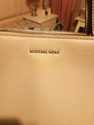 Torebka skórzana Michael Kors, duża szaro, srebrna.