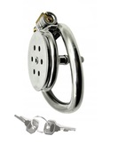 Płaski Stalowy pas cnoty, Chastity Flat Cage, Dilator oring 40mm