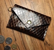 Mały portfel damski skórzany brązowy 