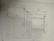 Oddam toaletkę. Dębowa, blat zniszony. Wymiary jak na rysunku pogladowym. 