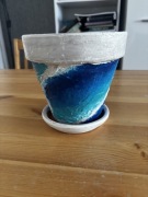 Doniczka z podstawką handmade