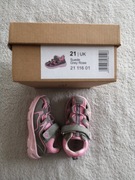 Skórzane różowe buty sportowe sandały na rzepy Lamino 21 jak nowe