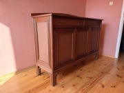 Komoda vintage PRL rattan / plecionka – sideboard 150 cm
