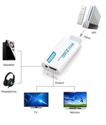 Wii2HDMI 2 szt. Wii na HDMI konwerter 1080P Full HD adapter 3,5mm PC HDTV