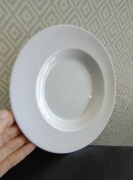 Elegancki biały Talerz Głęboki Pasta Plate Porcelana Fabryka Książ