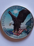 SREBRNA MONETA AMERYKAŃSKI ORZEŁ 2022 KOLOR