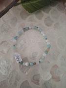 Bransoletka handmade z naturalnych kamieni hematyt amazonit 