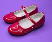 BALERINY pantofelki BALERINKI pantofle półbuty LinShi RED czerwone 31