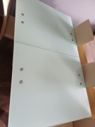 Duży rozkładany szklany stół 140/195x85