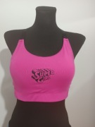 Różowy biustonosz sportowy Super Girl używany rozmiar M38/40